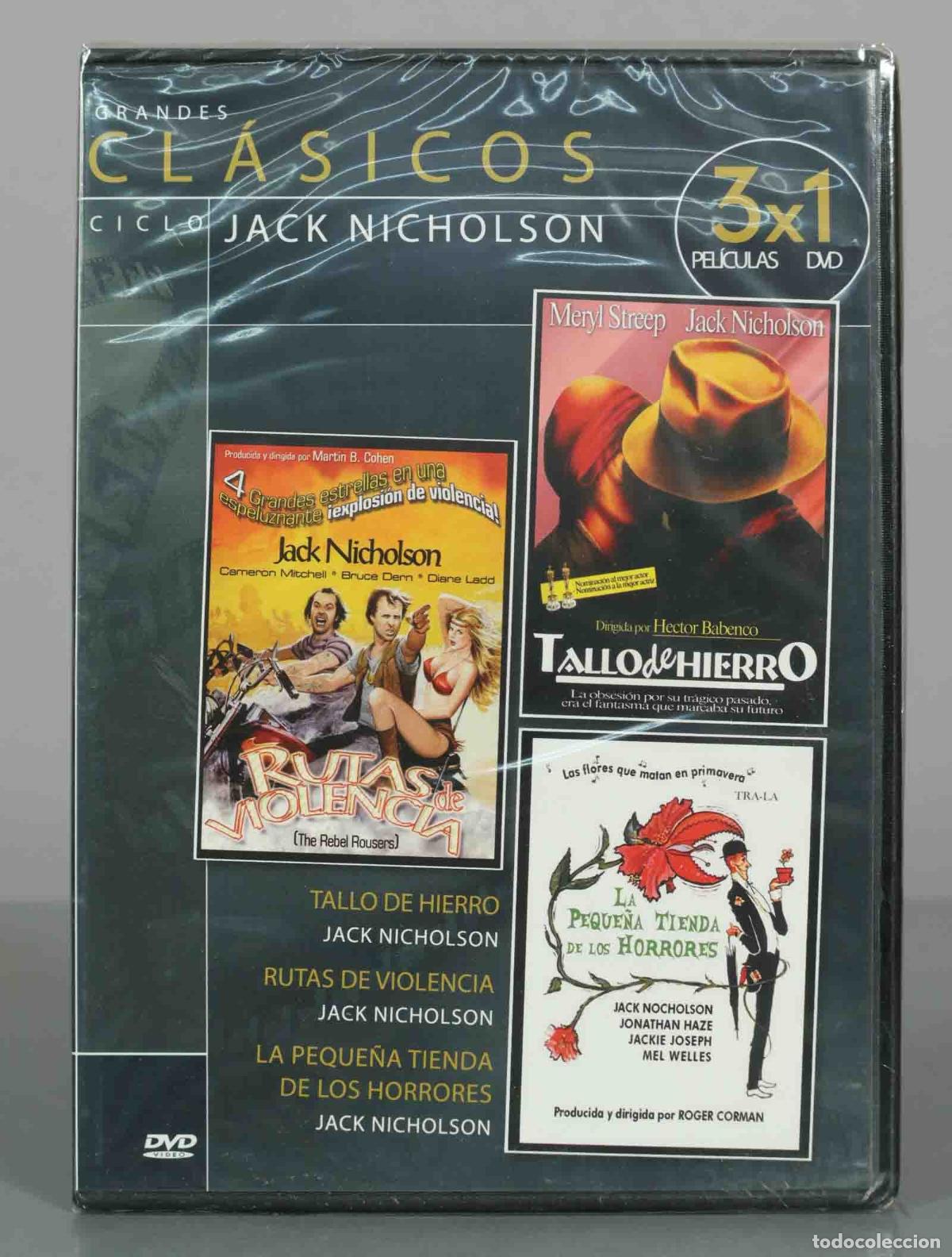 Cinema: DVD. Grandes Cl&aacute;sicos - Ciclo Jack Nicholson - Tallo de hierro, Rutas de violencia, La p PRECINTADO