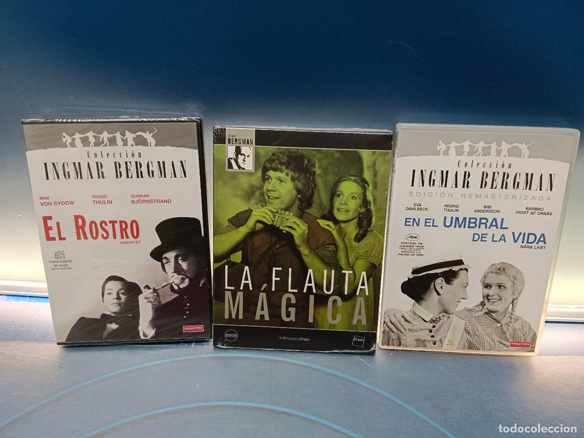 Cine: DVDs, 3 pel&iacute;culas de INGMAR BERGMAN -El rostro + LA FLAUTA M&Aacute;GICA + En el umbral de la vida