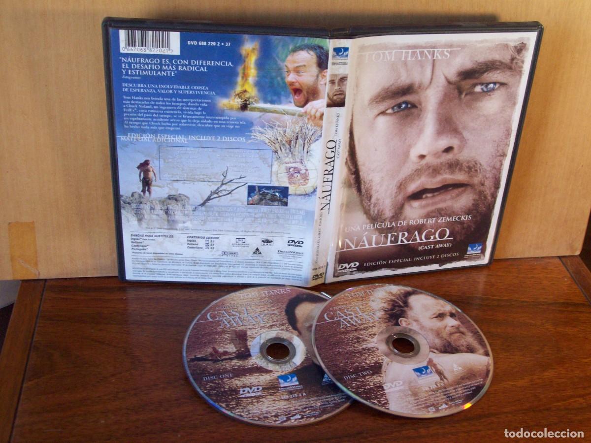 Cine: NAUFRAGO - TOM HANKS - DOBLE DVD ROTA LA CARATULA EN LA PARTE INFERIOR UN POCO