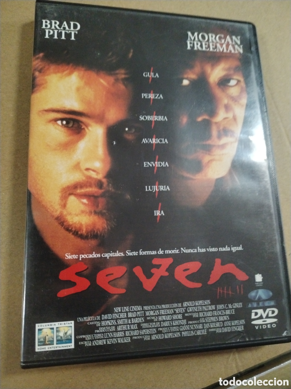Cine: SEVEN - BRAD PITT, MORGAN FREEMAN. DVD.