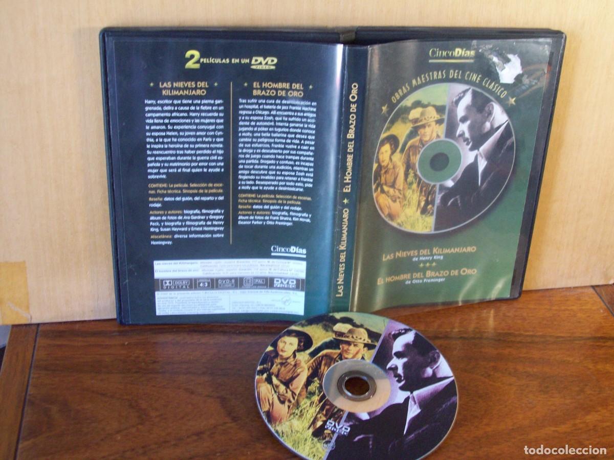 Cine: LAS NIEVES DEL KILIMANJARO + EL HOMBRE DEL BRAZO DE ORO - 2 PELICULAS EN 1 DVD