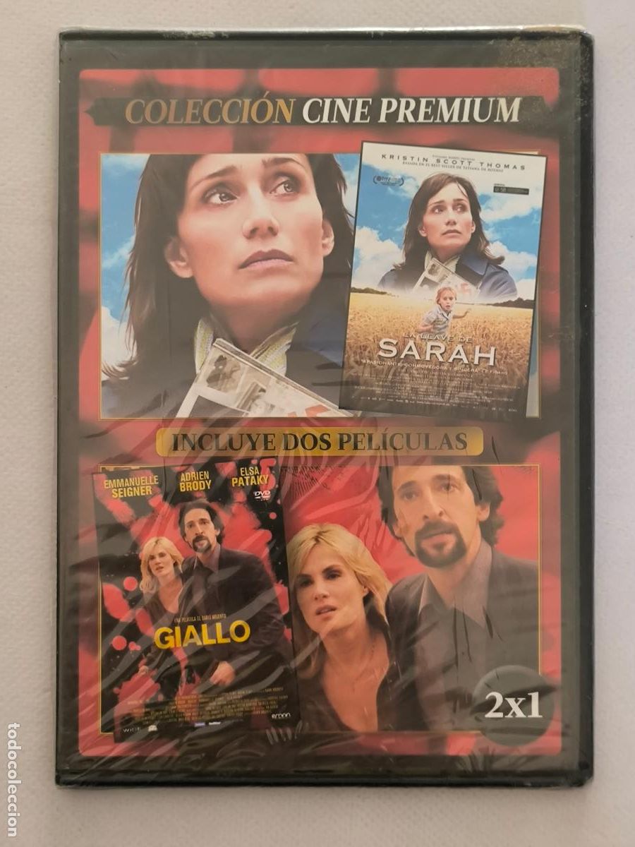 Kino: DVD LA LLAVE DE SARAH / GIALLO - 2 PELICULAS - CAJA SLIM - NUEVO, PRECINTADO (319)