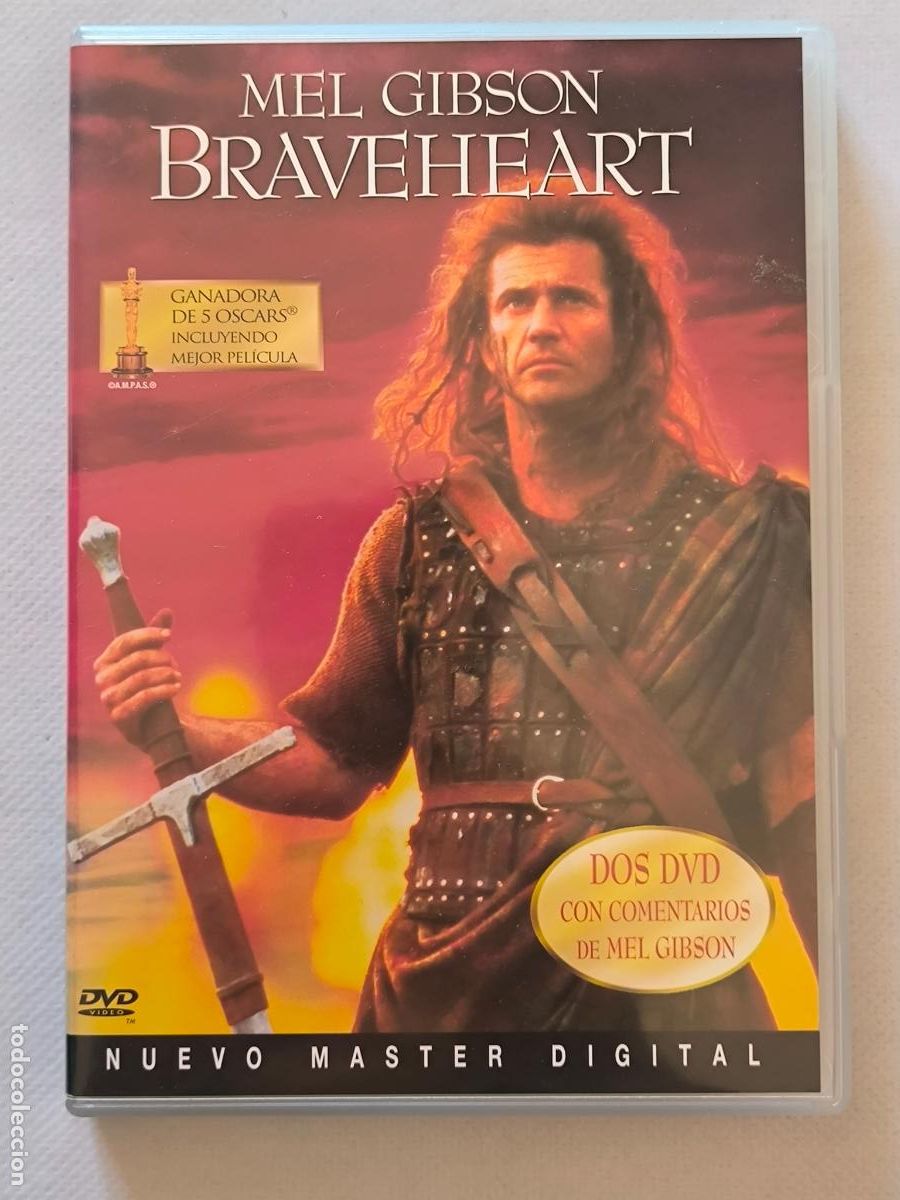 Cinema: DVD BRAVEHEART - MEL GIBSON - FALTA DISCO DE LA PELICULA - SOLO DISCO EXTRAS (319)