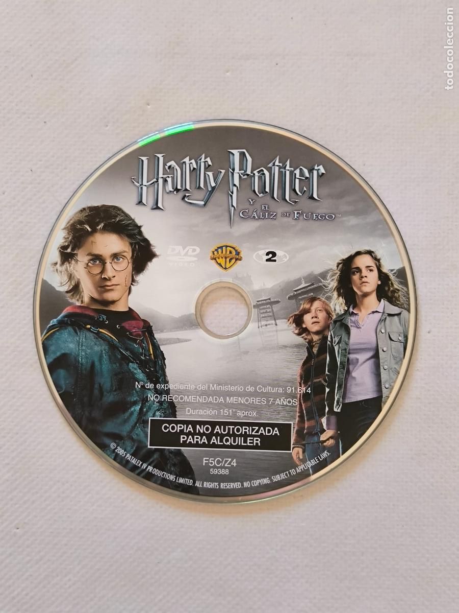 Cine: DVD HARRY POTTER Y EL CALIZ DE FUEGO - SOLO DISCO - SIN CARATULA NI CAJA (018A)