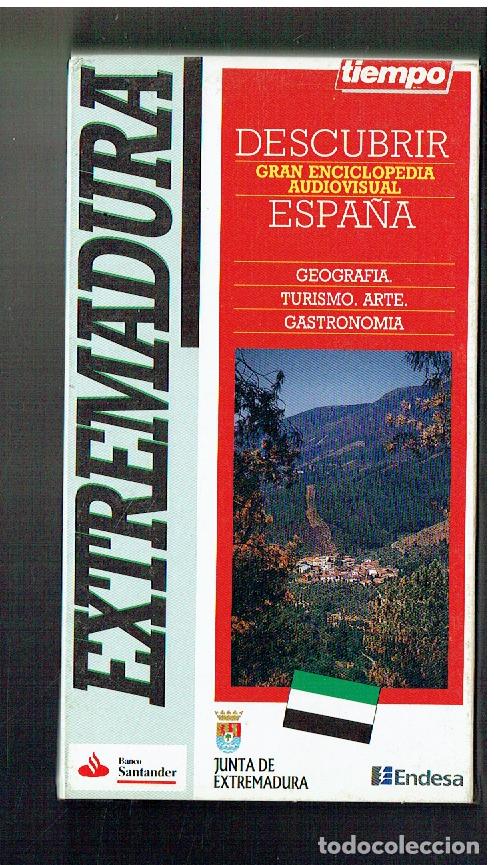 Cine: DESCUBRIR ESPA&Ntilde;A. GRAN ENCICLOPEDIA AUDIOVISUAL. EXTREMADURA. VHS.(DVD/&Ntilde;)G.