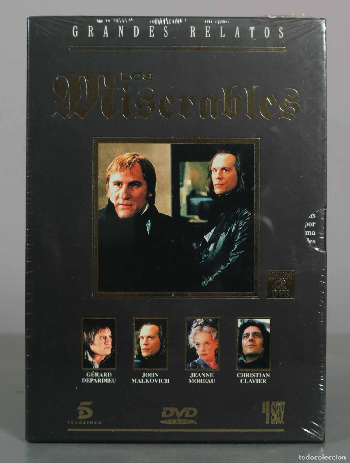 Cine: DVD. Los Miserables - G&eacute;rard Depardieu, John Malkovich, Jeanne Moreau, PRECINTADO