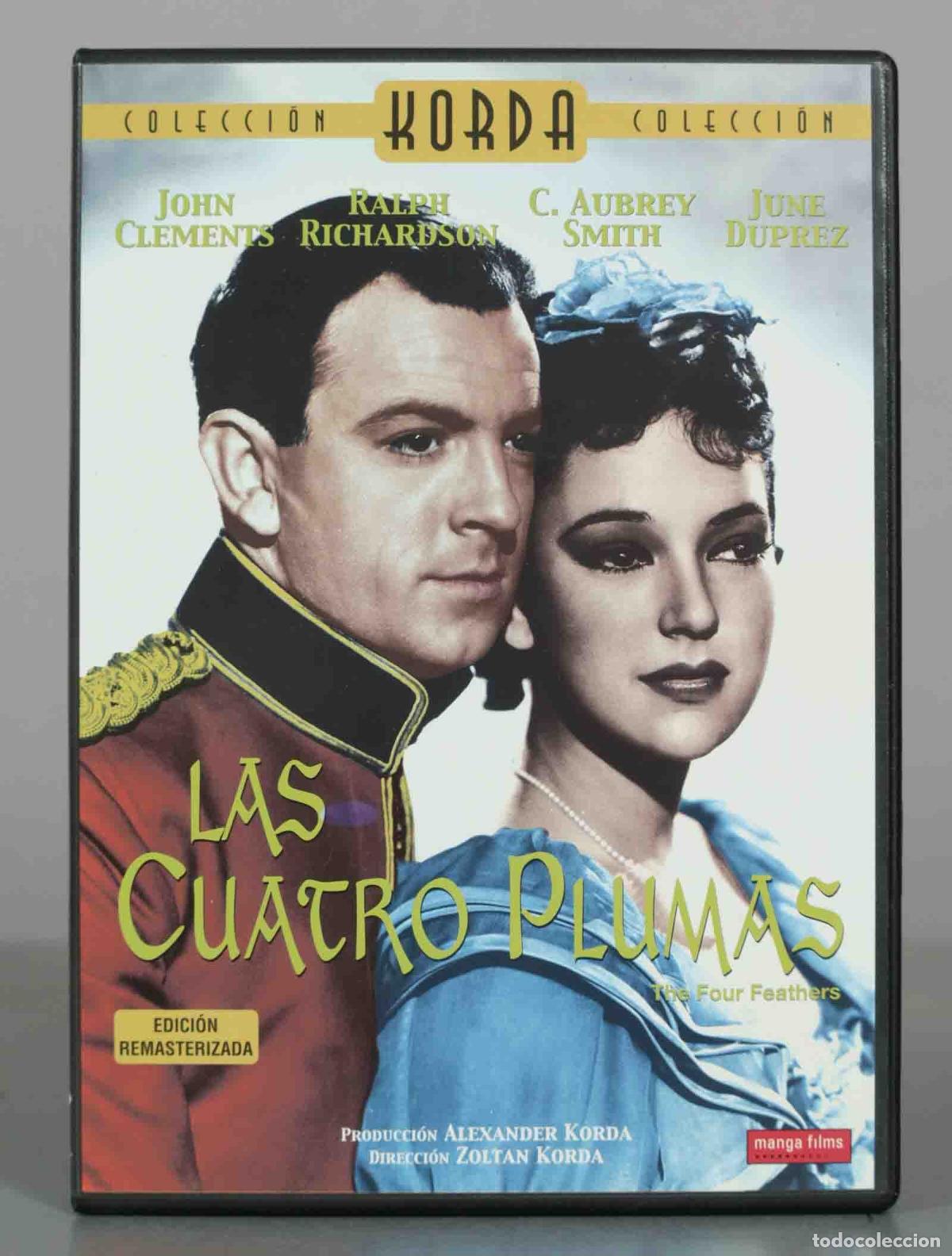 Cine: DVD. Las cuatro plumas - Zoltan Korda, John Clements, Ralph Richardson, June Duprez - Colecci&oacute;n Kor