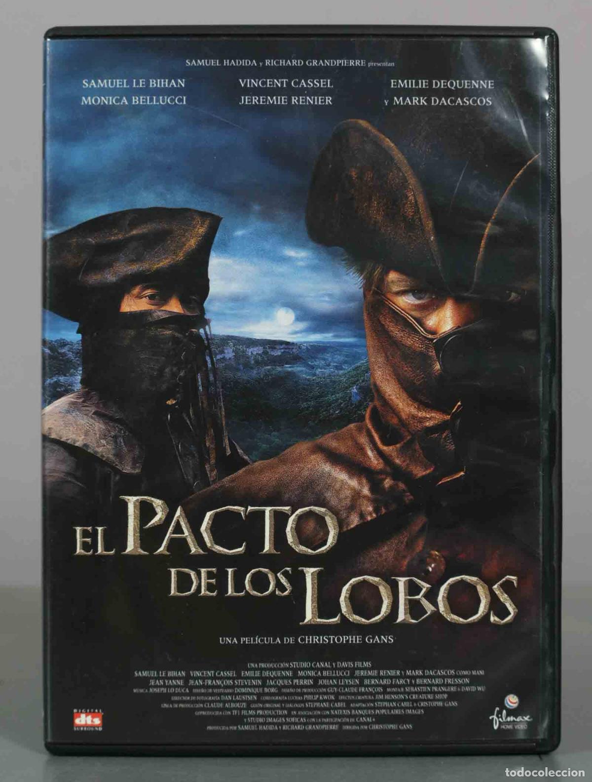 Cine: DVD. El Pacto de los Lobos - Samuel Le Bihan, Vincent Cassel, Emilie Dequenne, Monica Bellucci, Mar