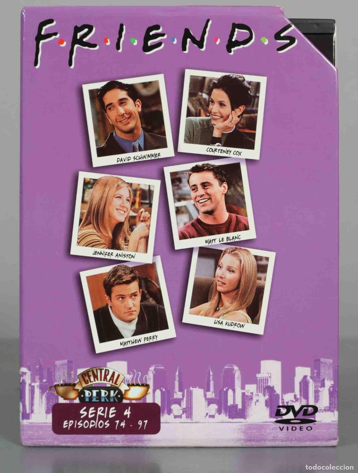 Cine: DVD. Friends - Cuarta temporada - Courteney Cox, David Schwimmer, Jennifer Aniston, Lisa Kudrow, Ma