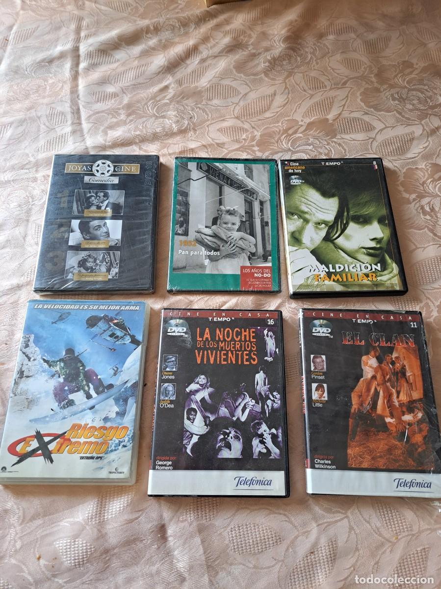Cine: Lote de 6 peliculas DVD, Riesgo m&aacute;ximo , Maldici&oacute;n familiar, la noche de los muertos vivientes, y +