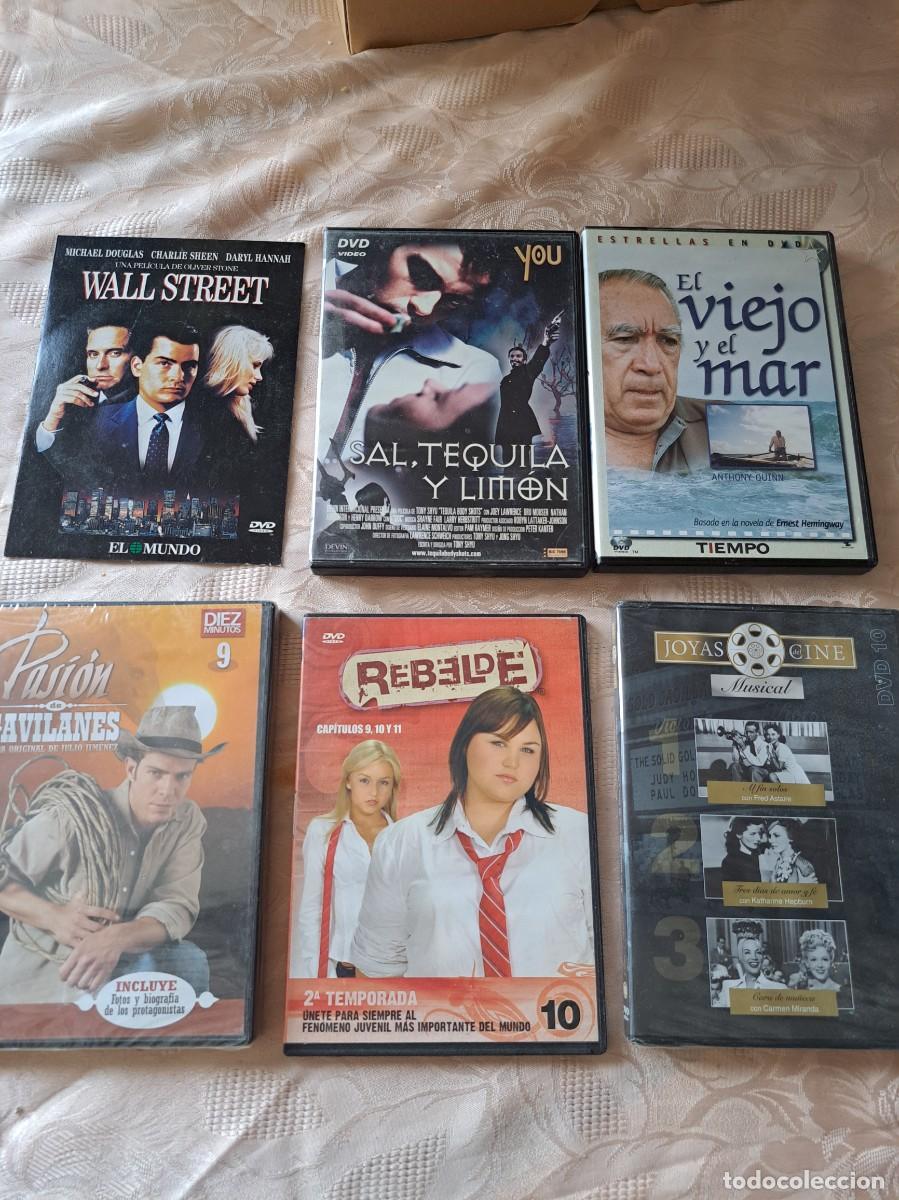 Cinema: Lote de 6 peliculas DVD Sal tequila y lim&oacute;n, El viejo y el mar, Wall Street y +