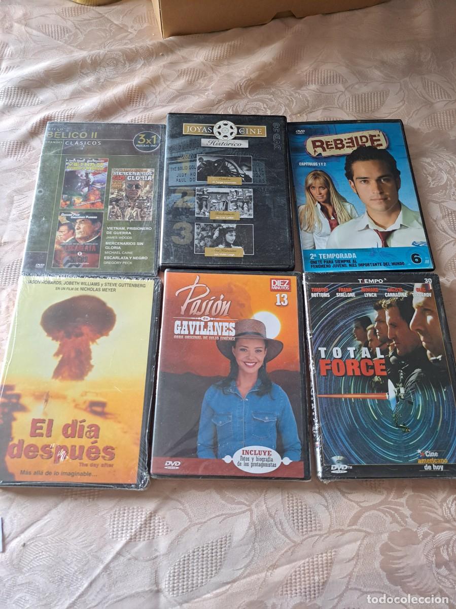 Cine: Lote de 6 peliculas DVD El d&iacute;a despu&eacute;s, Total Force , Belico II y +