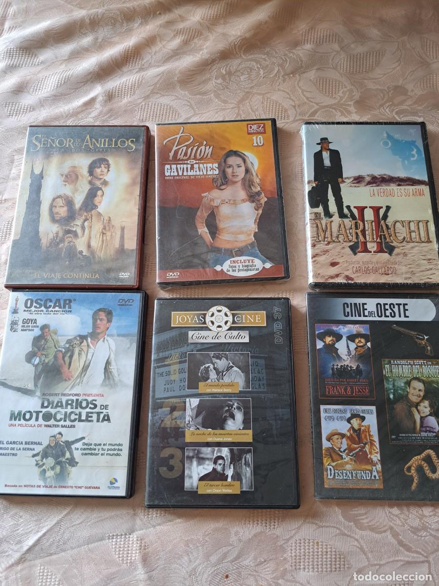 Cine: Lote de 6 peliculas DVD Se&ntilde;os de los anillos, Mariachi, Cine des oeste y +