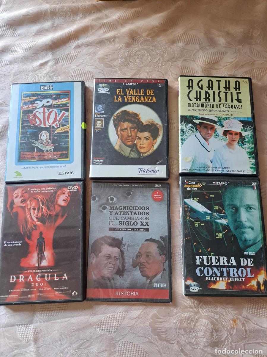 Cine: Lote de 6 peliculas DVD Dr&aacute;cula, Fuera de control, El valle de la venganza y +