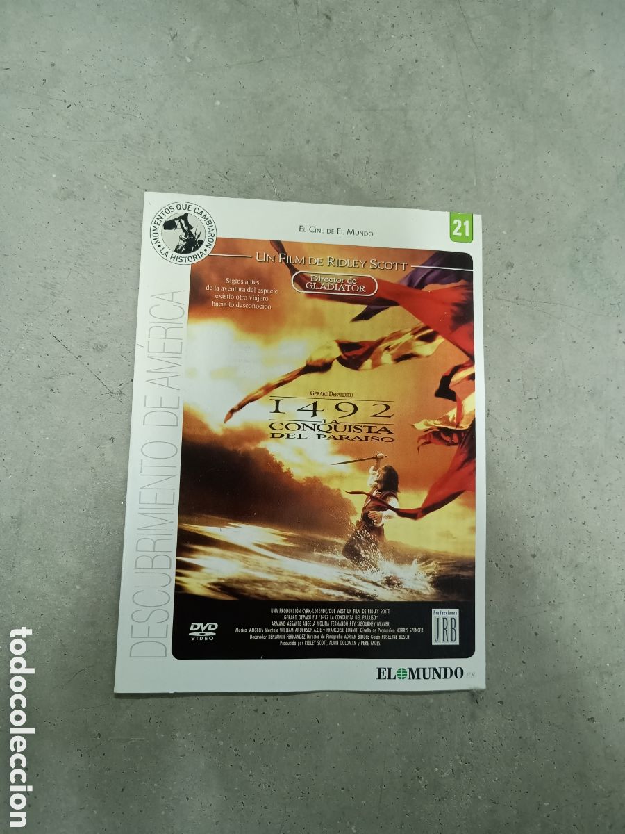Cine: 1492 LA CONQUISTA DEL PARAISO - EL CINE DE EL MUNDO N&ordm; 21 - DVD CART&Oacute;N