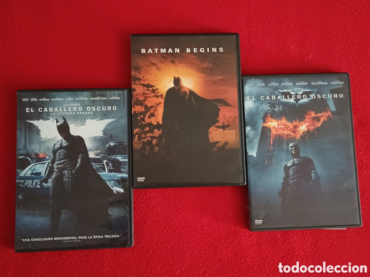 Cine: Dvd trilog&iacute;a Batman begins caballero oscuro leyenda renace - Christopher nolan Christian Bale