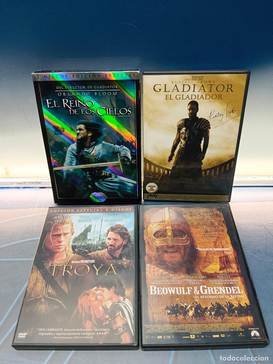 Cine: 4 DVDs pel&iacute;culas &eacute;picas, Troya, el reino de los cielos, y mas
