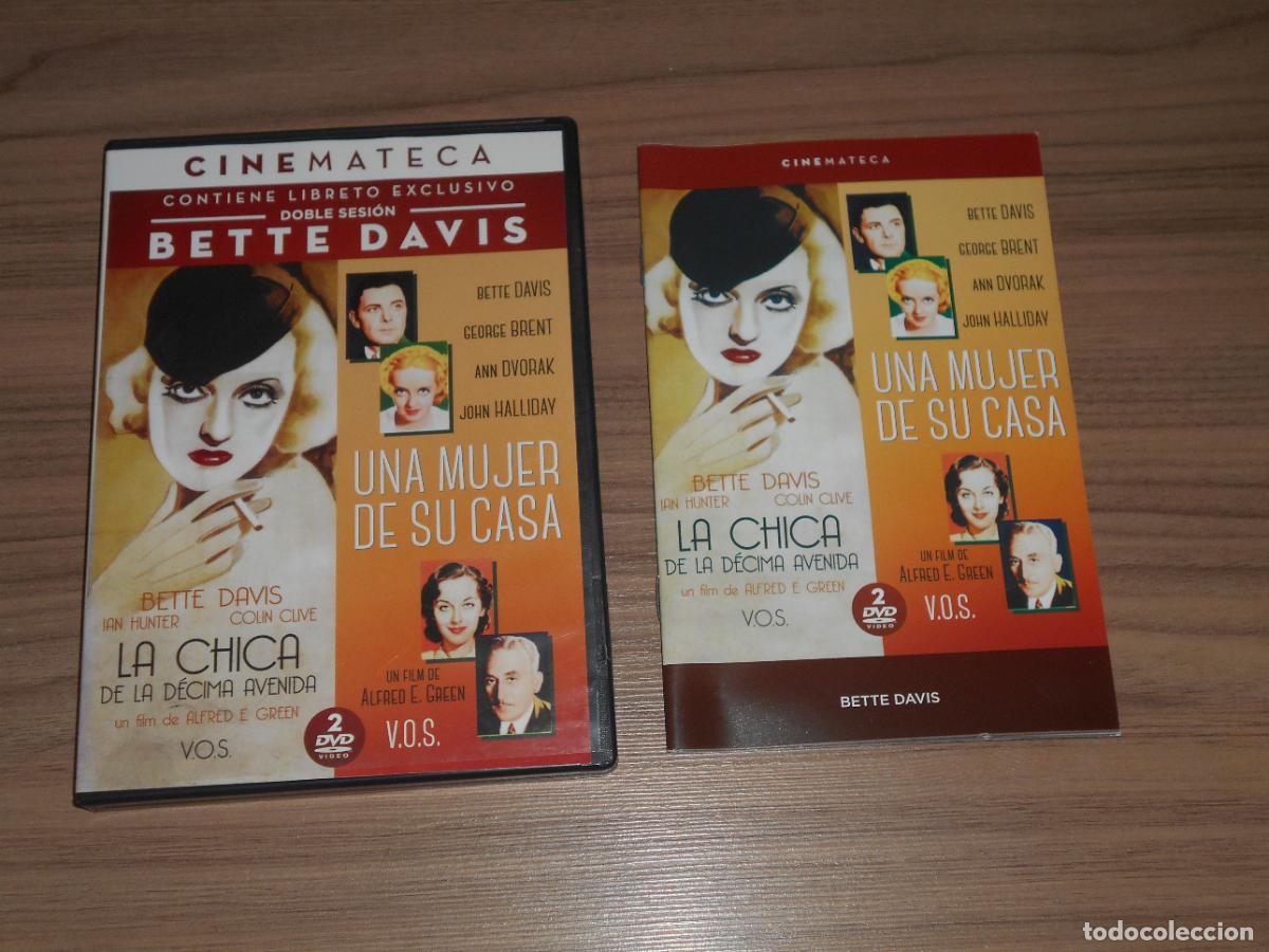 Cine: LA CHICA DE LA DECIMA AVENIDA + UNA MUJER DE SU CASA 2 DVD + LIBRO Bette Davis COMO NUEVA