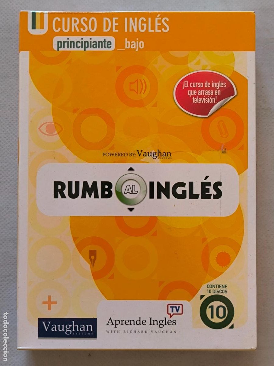 Cine: DVD RUMBO AL INGLES - CURSO DE INGLES PRINCIPIANTE BAJO - VAUGHAN - 10 DISCOS (6F)
