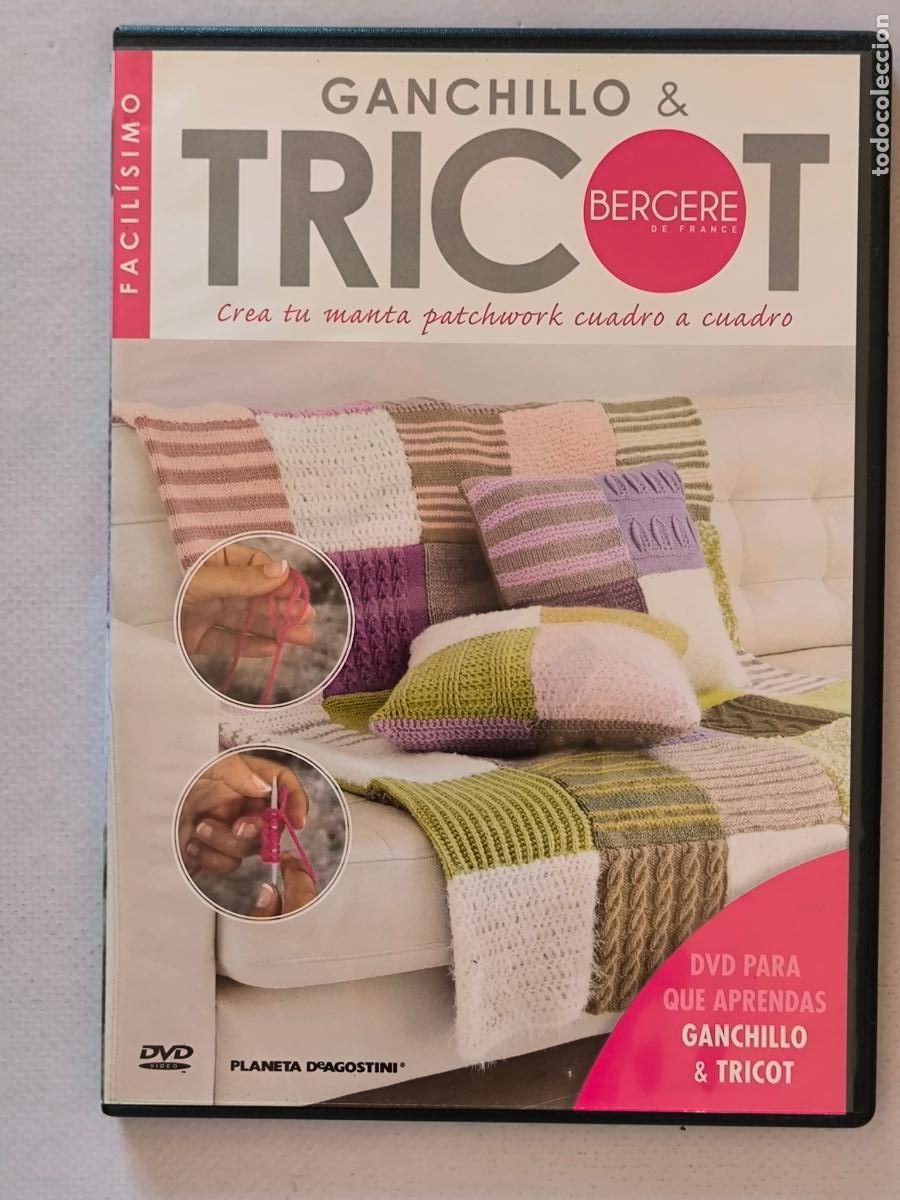 Cine: DVD GANCHILLO & TRICOT - CREA TU MANTA PATCHWORK - FACILISIMO - PLANETA - CAJA SLIM (6J)