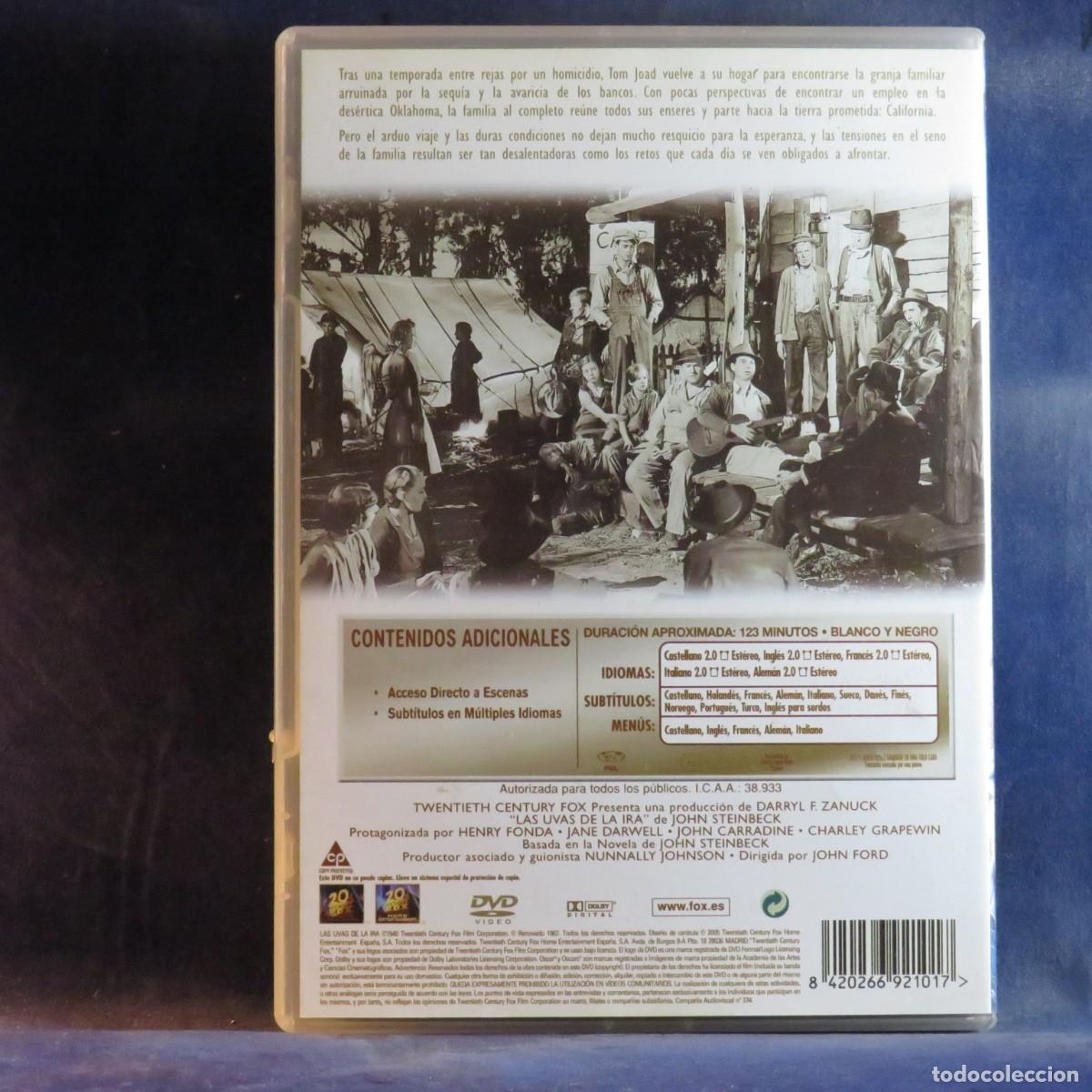 Cine: LAS UVAS DE LA IRA - DVD - Foto 2