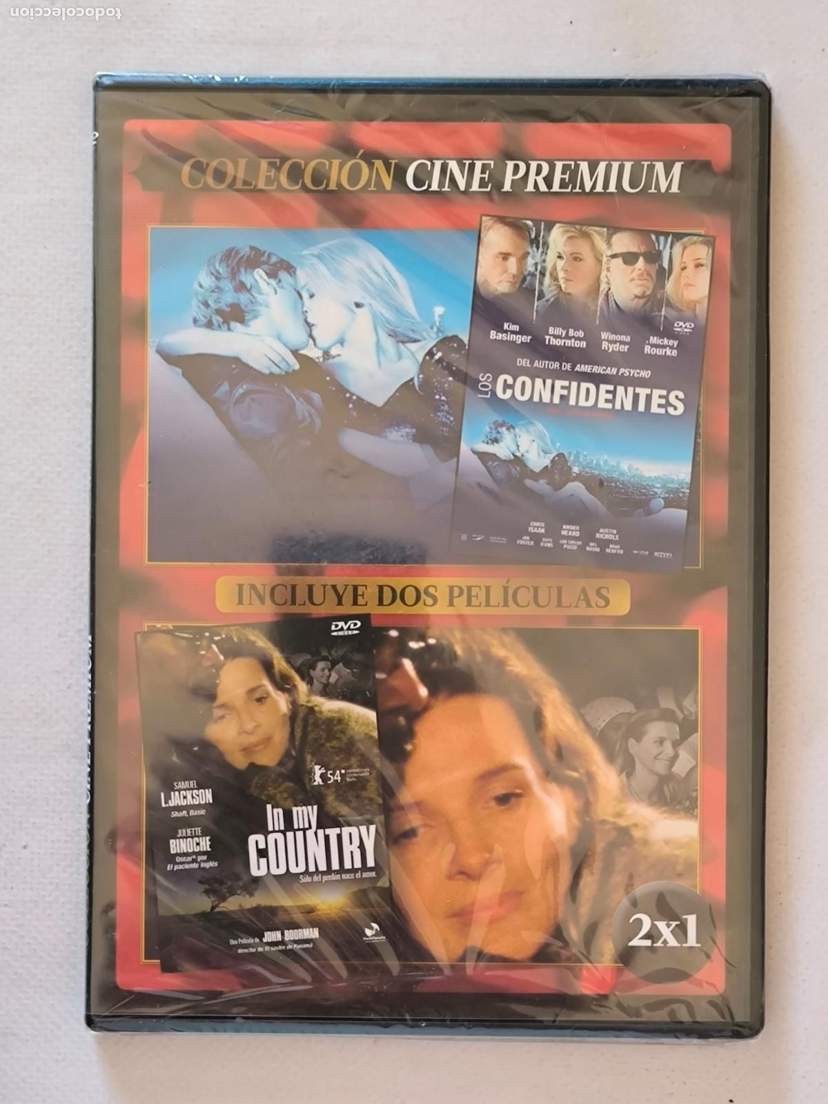 Cine: DVD LOS CONFIDENTES / IN MY COUNTRY - 2 PELICULAS - CAJA SLIM - NUEVO, PRECINTADO (6L)