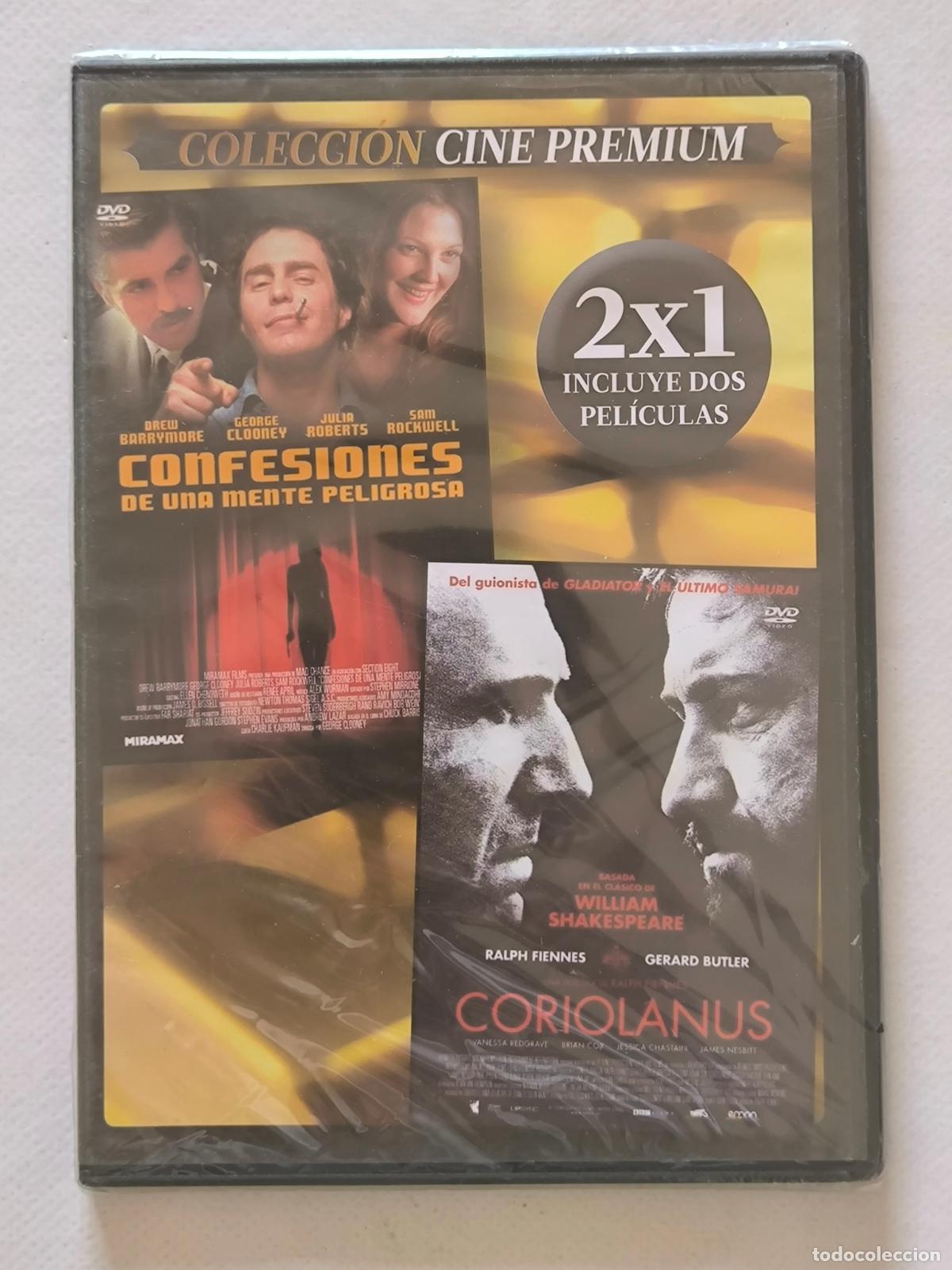 Cine: DVD CONFESIONES DE UNA MENTE PELIGROSA / CORIOLANUS - CAJA SLIM - NUEVO, PRECINTADO (6L)