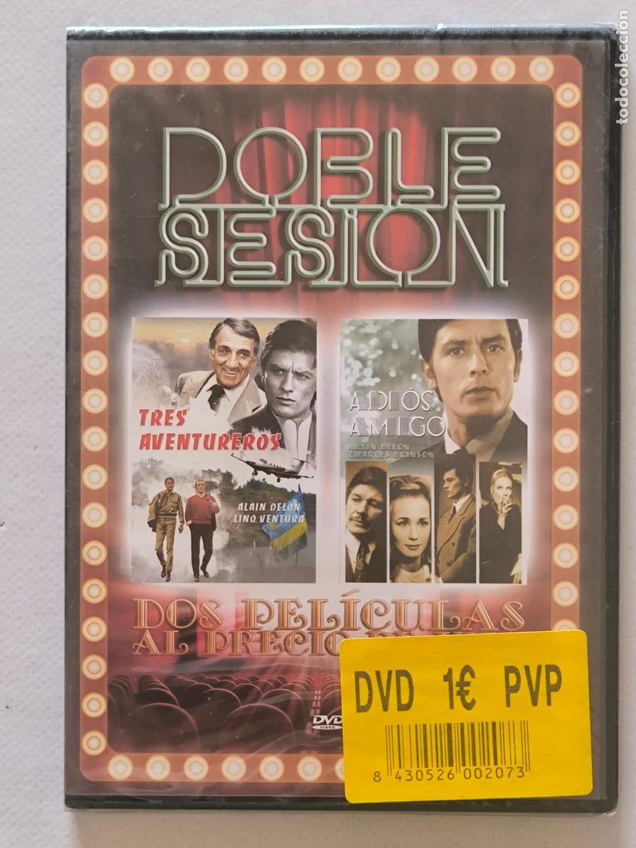 Cine: DVD TRES AVENTUREROS / ADIOS AMIGO - 2 PELICULAS - CAJA SLIM - NUEVO, PRECINTADO (6M)