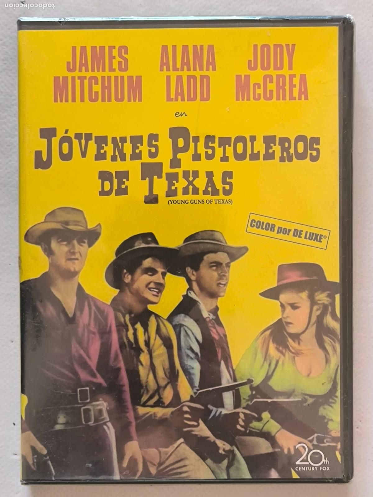 Cine: DVD JOVENES PISTOLEROS DE TEXAS - JAMES MITCHUM - NUEVO, PRECINTADO (6M)