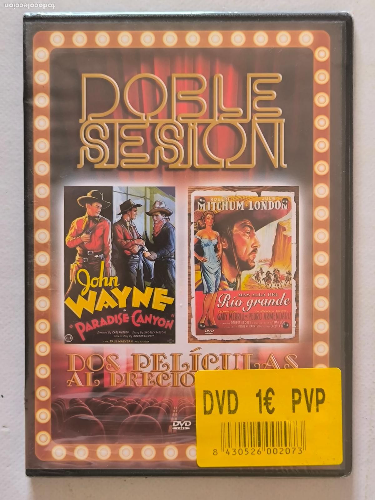 Cine: DVD PARADISE CANYON / MAS ALLA DEL RIO GRANDE - 2 PELICULAS - CAJA SLIM - NUEVO, PRECINTADO (6M)