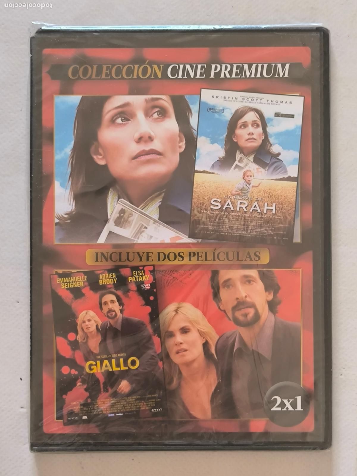Cine: DVD LA LLAVE DE SARAH / GIALLO - 2 PELICULAS - CAJA SLIM - NUEVO, PRECINTADO (AA)