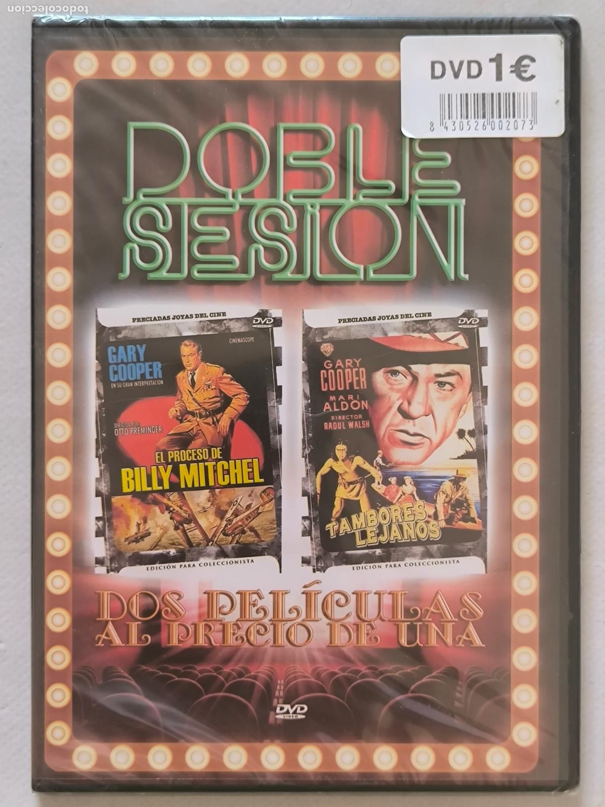 Cine: DVD EL PROCESO DE BILLY MITCHELL / TAMBORES LEJANOS - CAJA SLIM - NUEVO, PRECINTADO (AA)