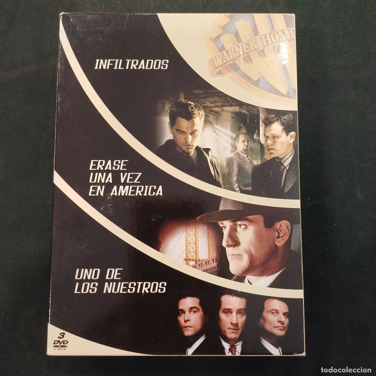 Cine: INFILTRADOS-UNO DE LOS NUESTROS-ERASE UNA VEZ AMERICA/DVD 3 DISCOS.
