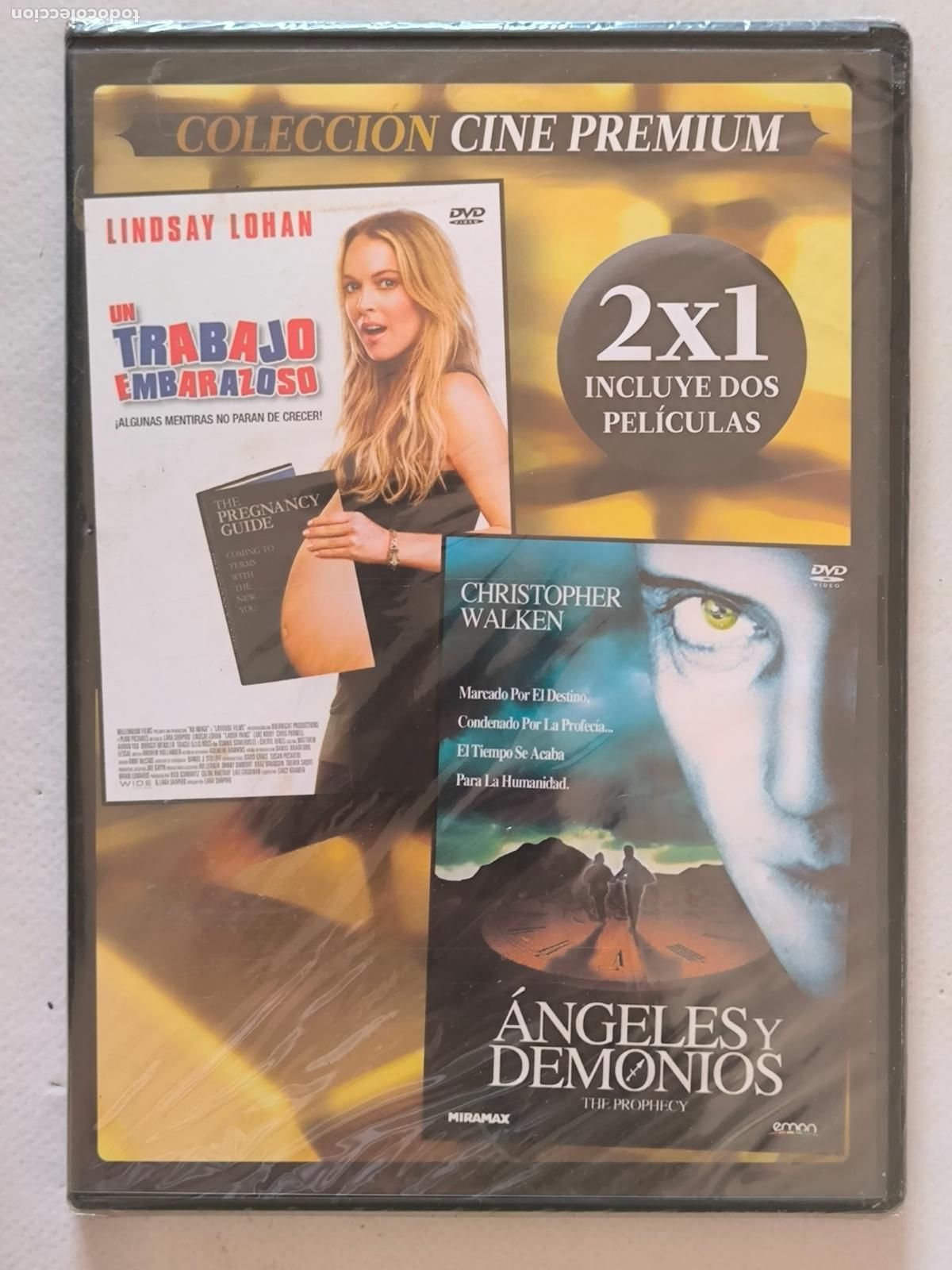 Cine: DVD UN TRABAJO EMBARAZOSO / ANGELES Y DEMONIOS - 2 PELICULAS - CAJA SLIM - NUEVO, PRECINTADO (AG)