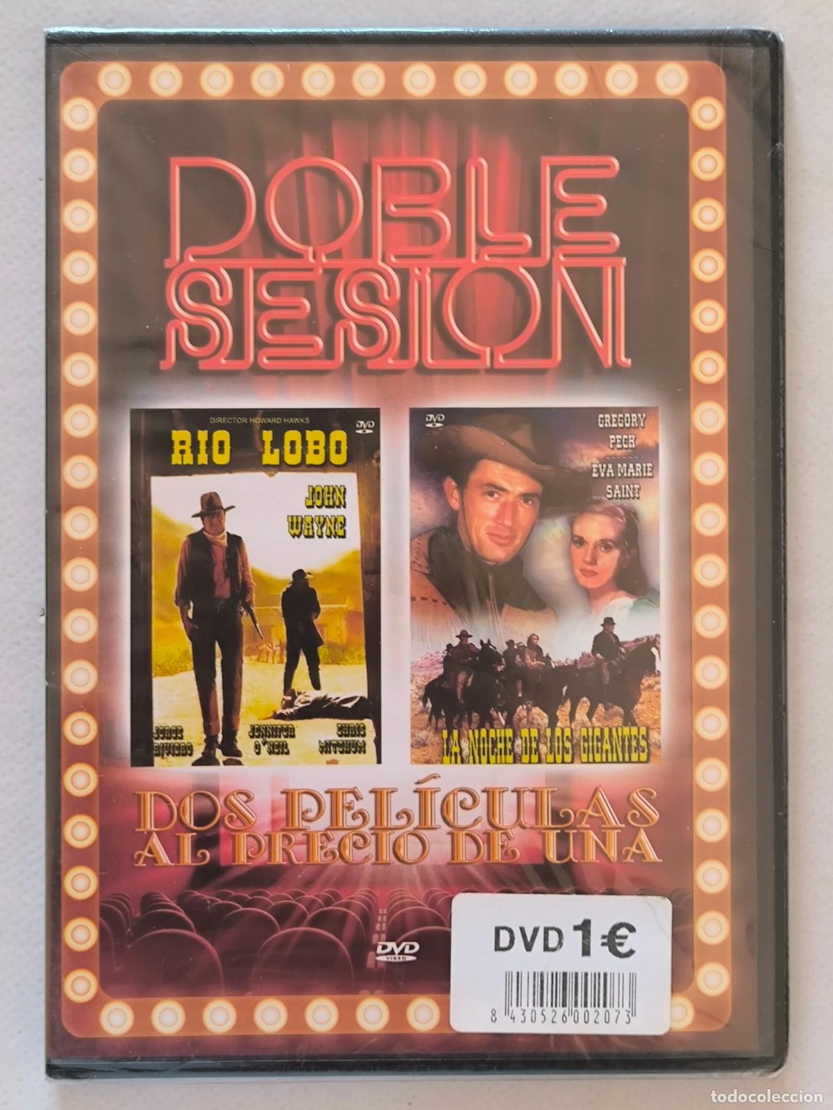 Cine: DVD RIO LOBO / LA NOCHE DE LOS GIGANTES - 2 PELICULAS - CAJA SLIM - NUEVO, PRECINTADO (07)