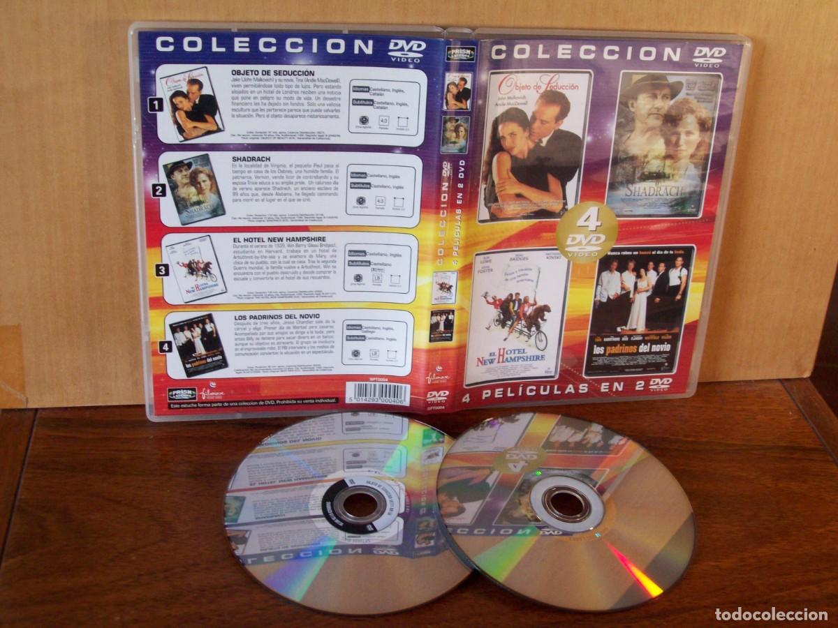 Cine: OBJETO DE SEDUCCION/ SHADRACH/ HOTEL NEW HAMPSHIRE/ LOS PADRINOS NOVIO - 4 PELICULAS EN 2 DVDS
