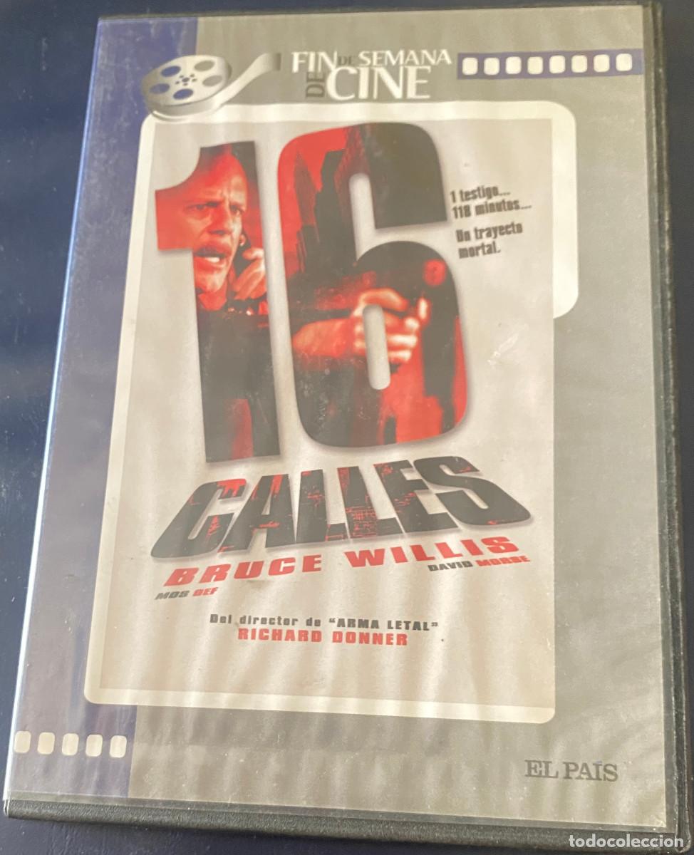 Kino: '16 calles', con Bruce Willis. Thriller - Acci&oacute;n. Filmax y El Pa&iacute;s. Caja fina slim. Buen estado.