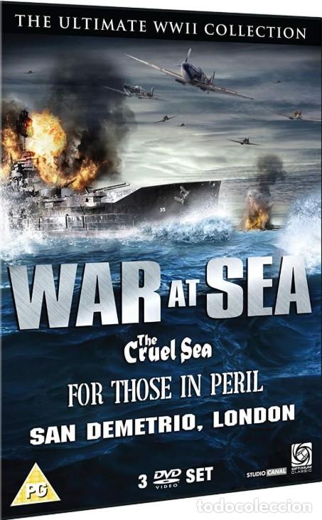 Cine: War At Sea (The Cruel Sea - For Those In Peril - San Demetrio, London) 3DVD Como nuevo
