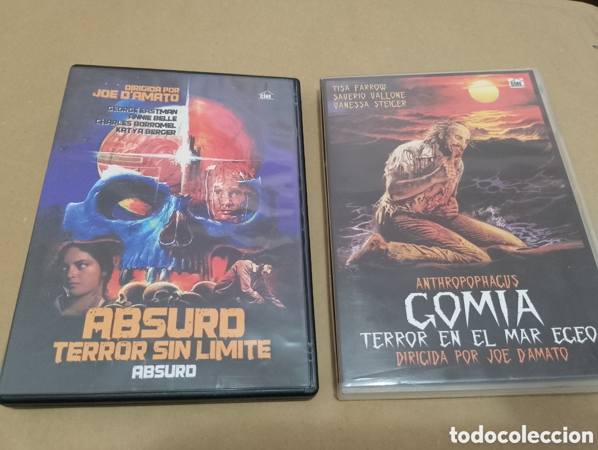 Kino: 2 dvds. Absurd. Terror sin l&iacute;mites + Gomia. Terror en el Mar Egeo. Pel&iacute;culas de culto de Joe D&rsquo;Amato