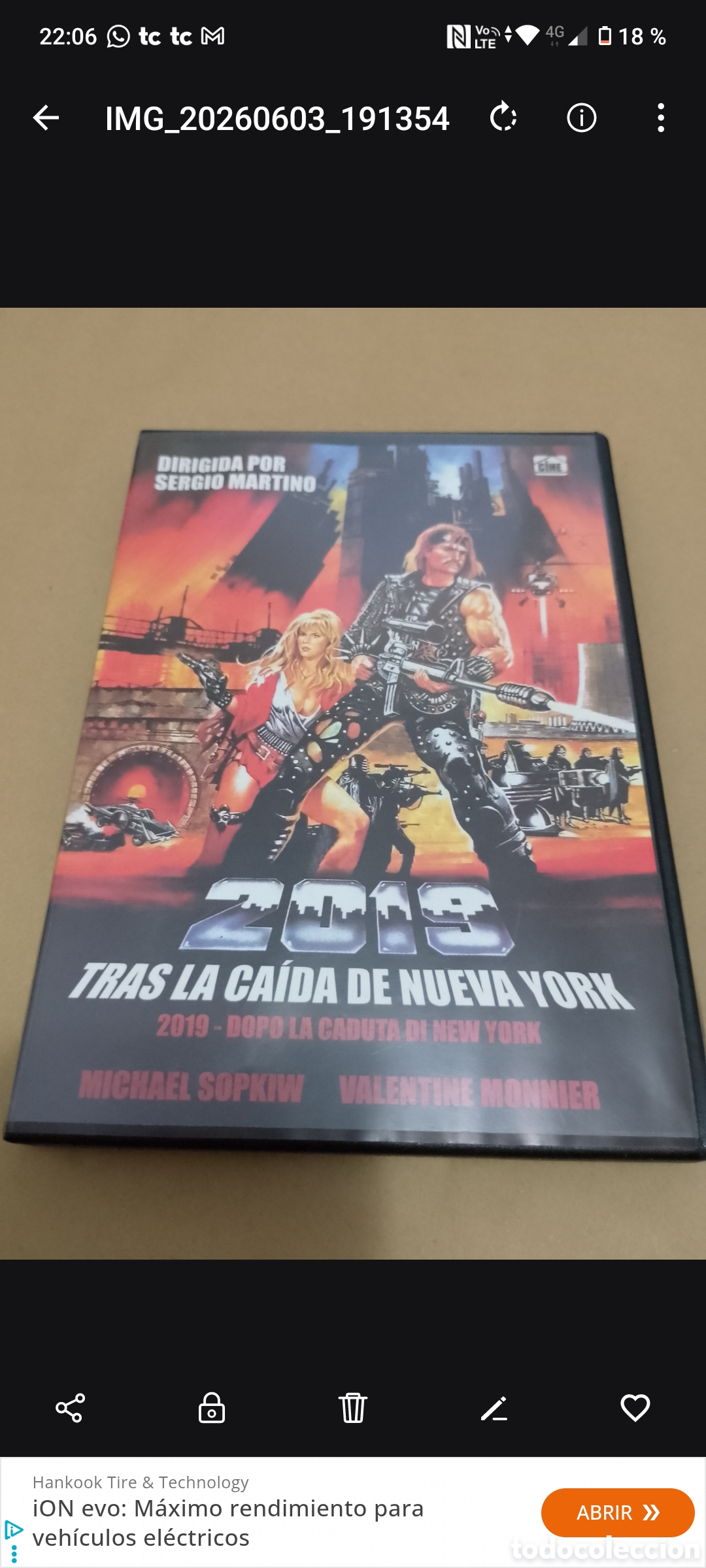 Cinema: Dvd. 2019. Tras la ca&iacute;da de Nueva York. Sergio Martino. Exploit italiano de la pel&iacute;cula de Carpenter