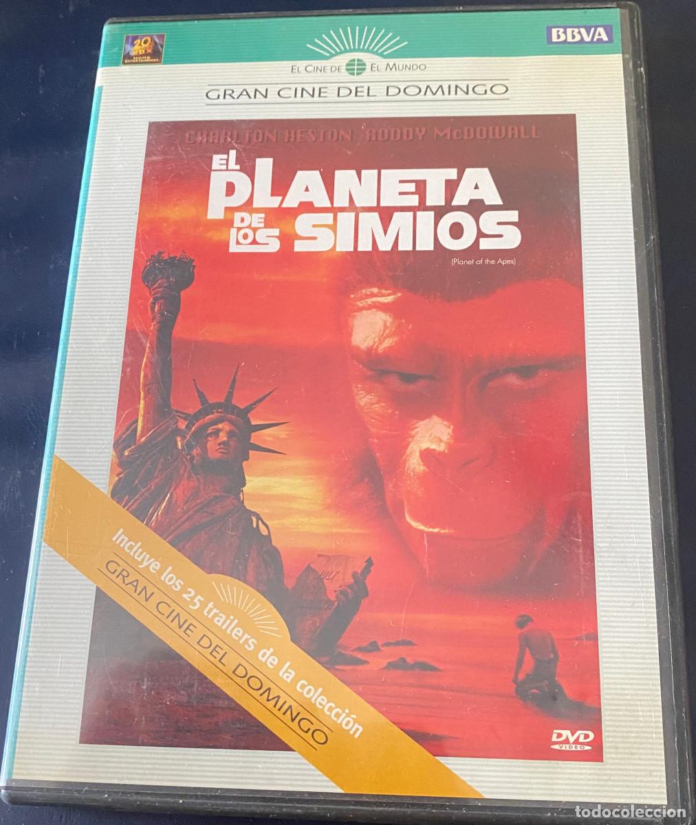 Cine: 'El planeta de los simios', con Charlton Heston. La primera de la saga. Fox y El Mundo. Buen estado.