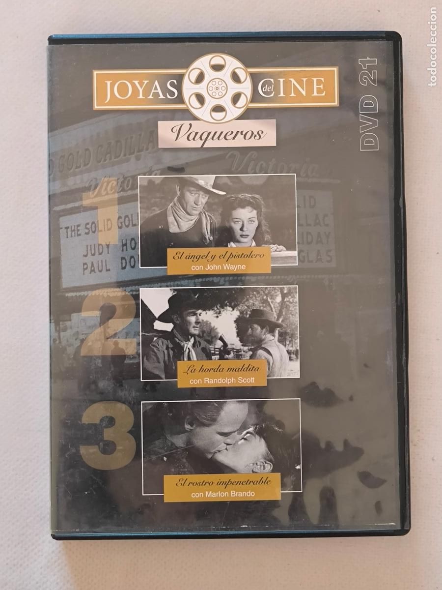 Cine: DVD EL ANGEL Y EL PISTOLERO / LA HORDA MALDITA / EL ROSTRO IMPENETRABLE - JOYAS DEL CINE (015)