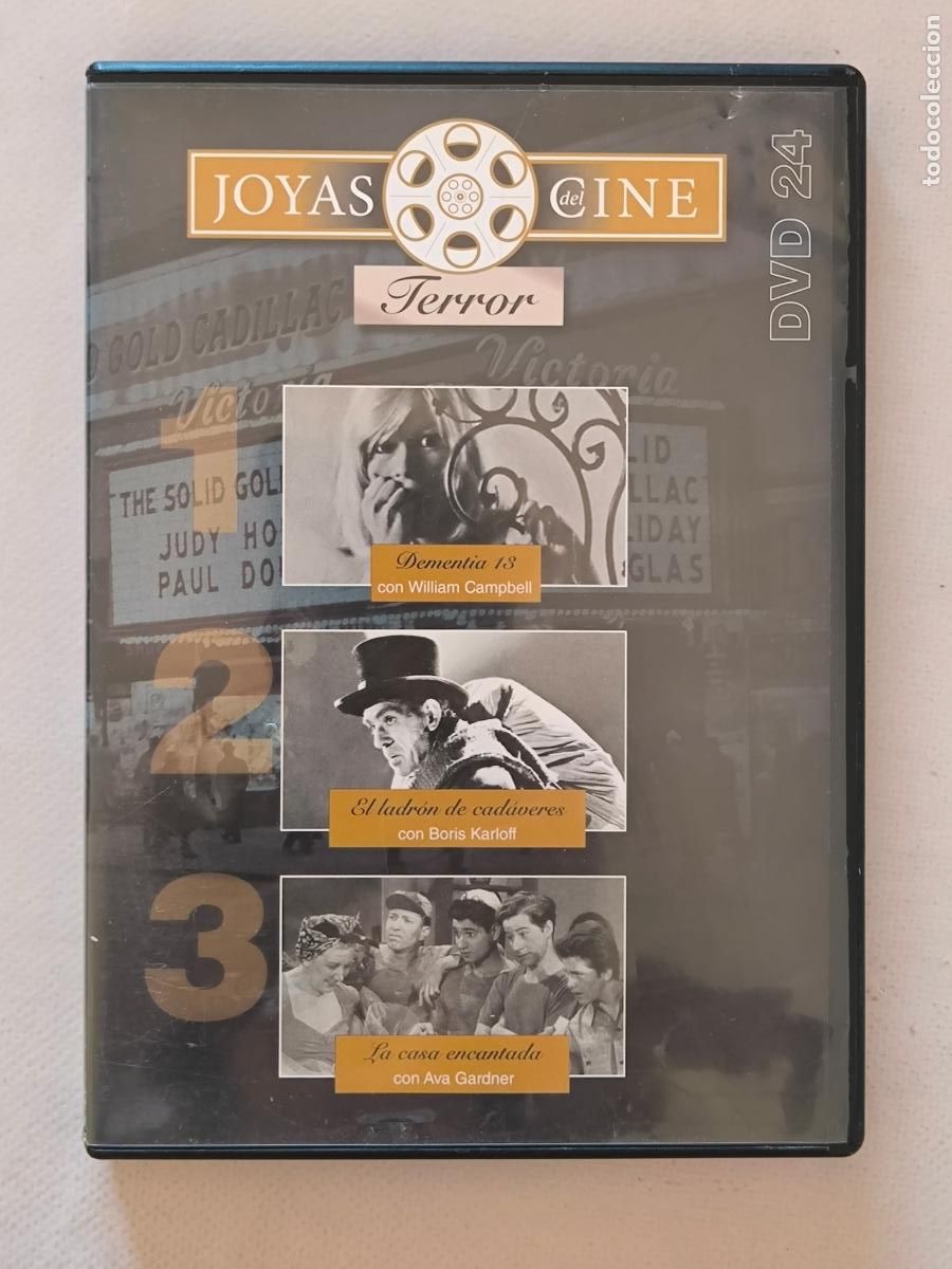 Cine: DVD DEMENTIA 13 / EL LADRON DE CADAVERES / LA CASA ENCANTADA - JOYAS DEL CINE - TERROR (015)