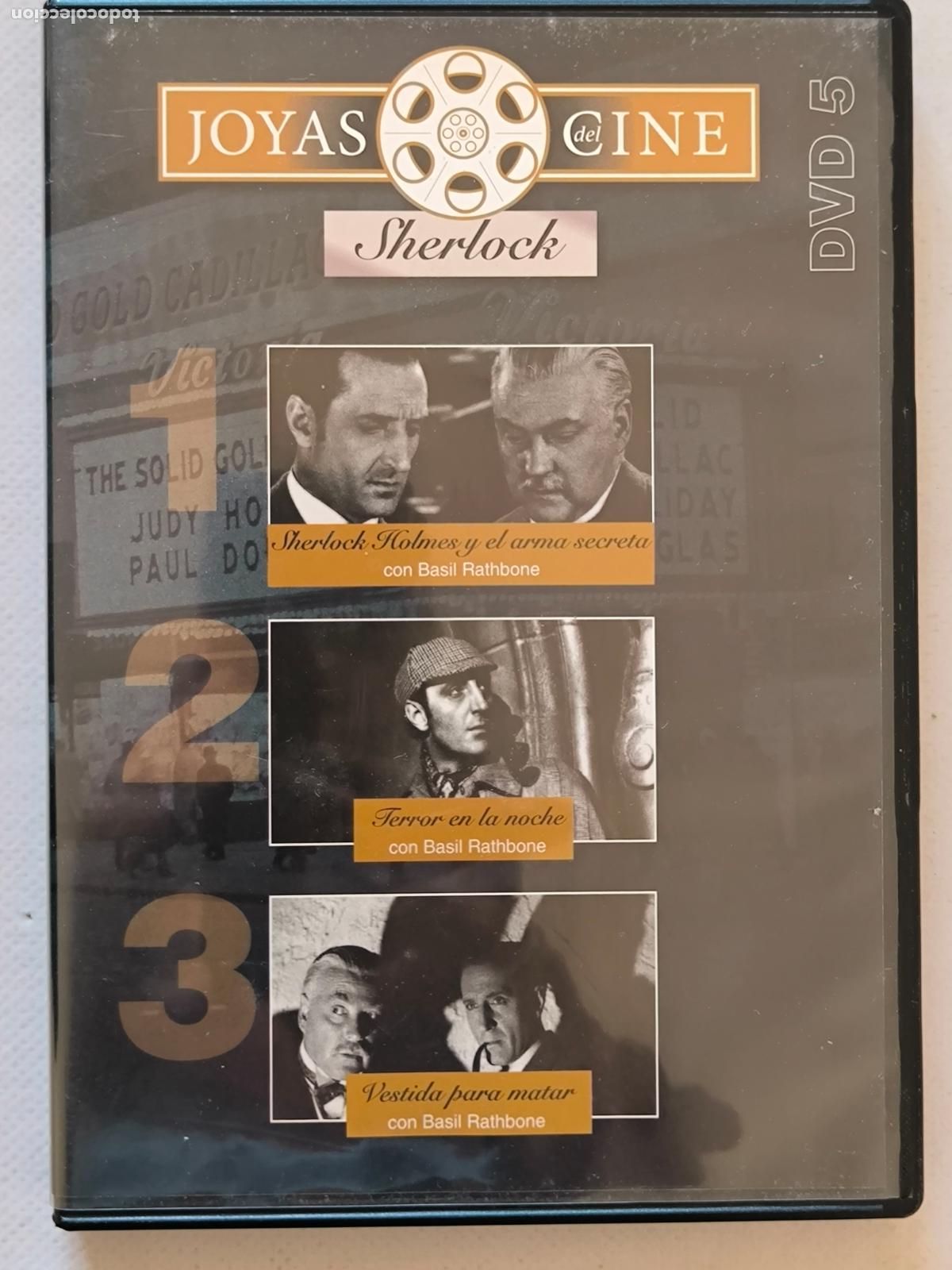Cinema: DVD SHERLOCK HOLMES Y EL ARMA SECRETA / TERROR EN LA NOCHE / VESTIDA PARA MATAR (016)