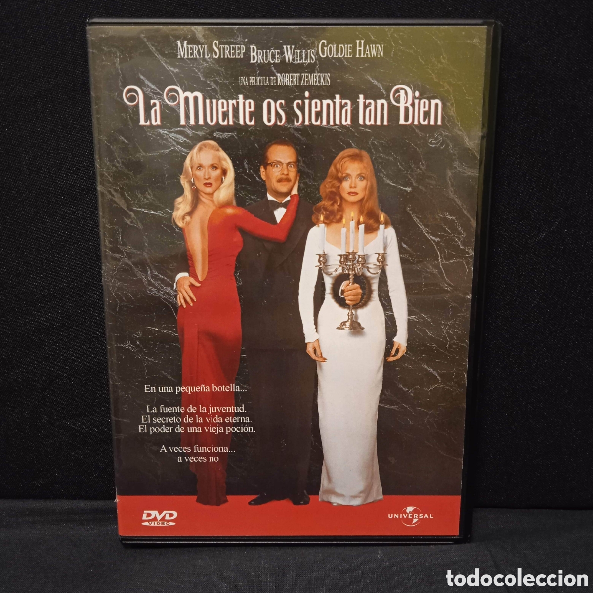 Cinema: DVD LA MUERTE OS SIENTA TAN BIEN - ZEMECKIS STREEP HAWN WILLIS - UNIVERSAL #BLU6
