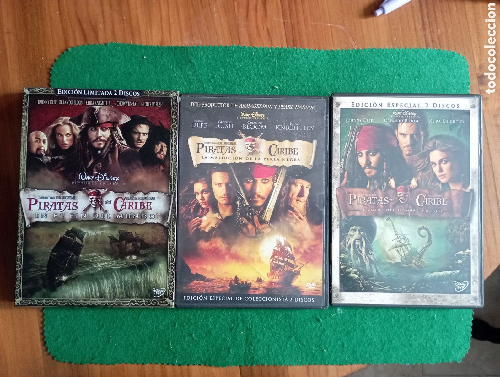 Cinema: Lote 3 Pel&iacute;culas dvd Piratas del Caribe
