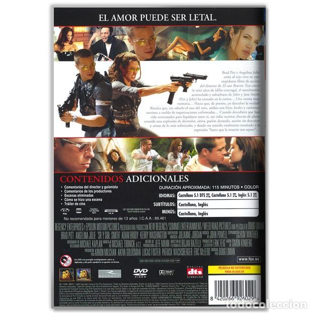 Cine: SR. Y SRA. SMITH DVD (Acci&oacute;n, Comedia) - Foto 2