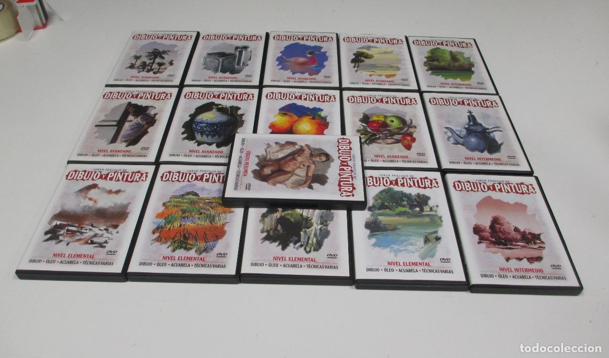 Cine: DIBUJO Y PINTURA / CURSO PR&Aacute;CTICO - LOTE DE 16 DVDS - RBA 2004 - COMO NUEVOS