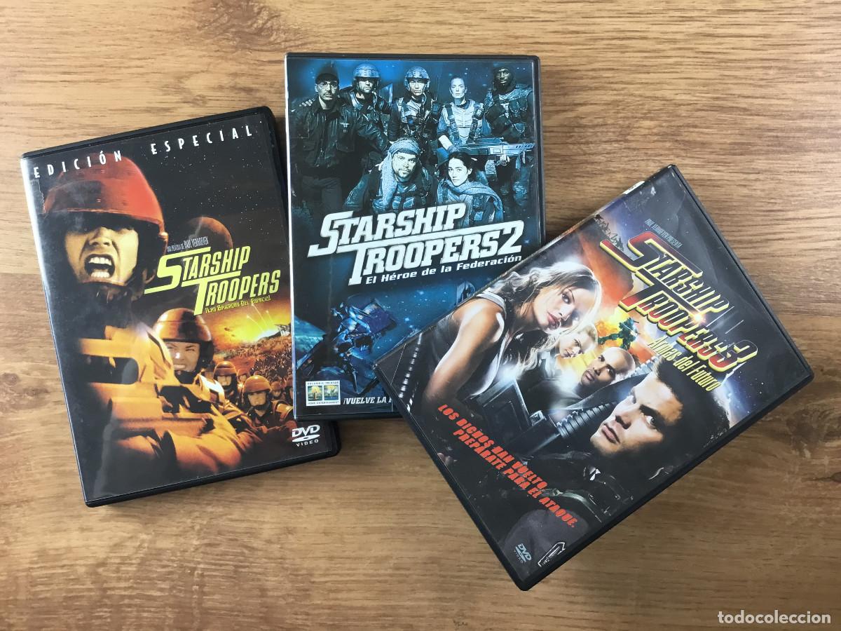 Cine: STARSHIP TROOPERS - TRILOG&Iacute;A COMPLETA - 3 PEL&Iacute;CULAS EN DVD - ESPA&Ntilde;OL CASTELLANO.
