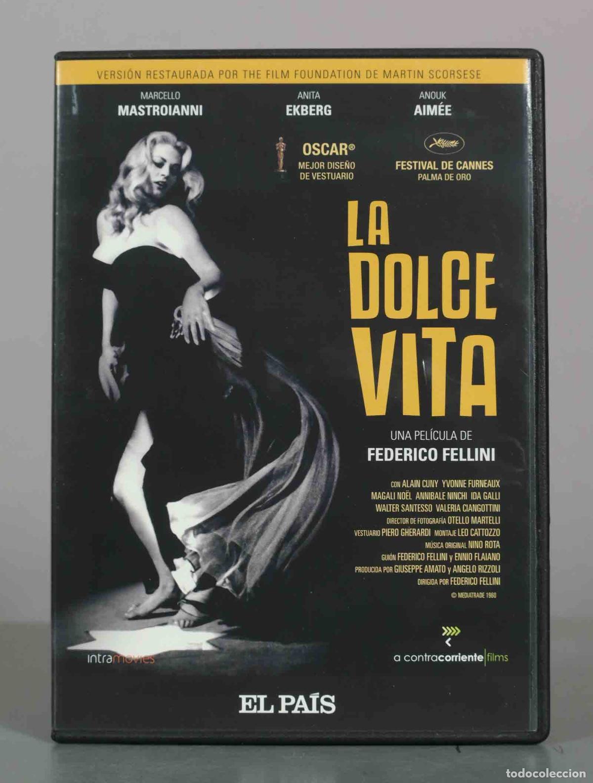 Cine: DVD. La Dolce Vita - Federico Fellini, Marcello Mastroianni, Anita Ekberg, Anouk Aim&eacute;e - Versi&oacute;n re